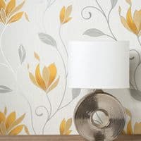 Crown Synergy Floral Mustard Trail M1717 Wallpaper